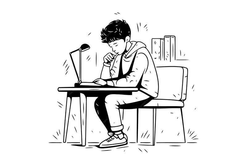 Academic writing desk